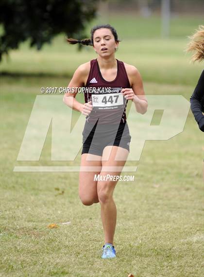 Thumbnail 2 in IHSA 1A Girls Cross Country Sectional (Benton) photogallery.