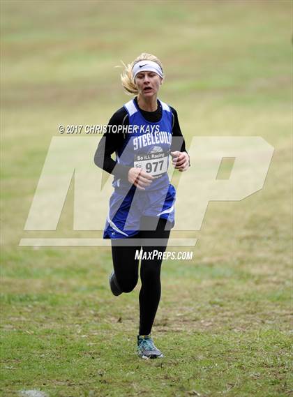 Thumbnail 2 in IHSA 1A Girls Cross Country Sectional (Benton) photogallery.