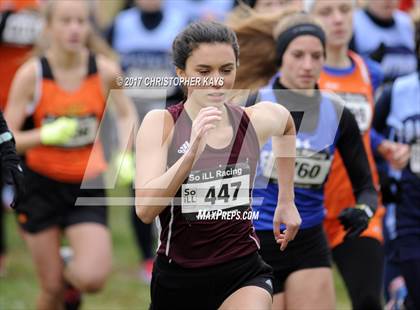 Thumbnail 1 in IHSA 1A Girls Cross Country Sectional (Benton) photogallery.