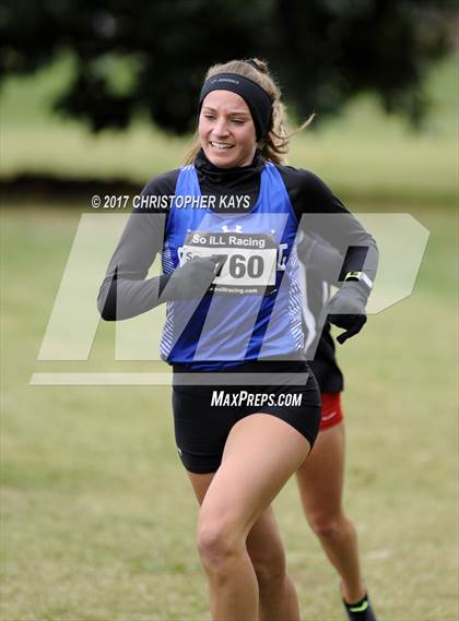 Thumbnail 3 in IHSA 1A Girls Cross Country Sectional (Benton) photogallery.