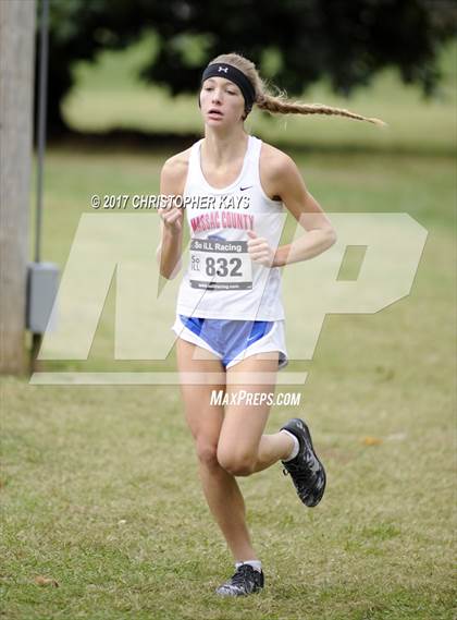 Thumbnail 3 in IHSA 1A Girls Cross Country Sectional (Benton) photogallery.