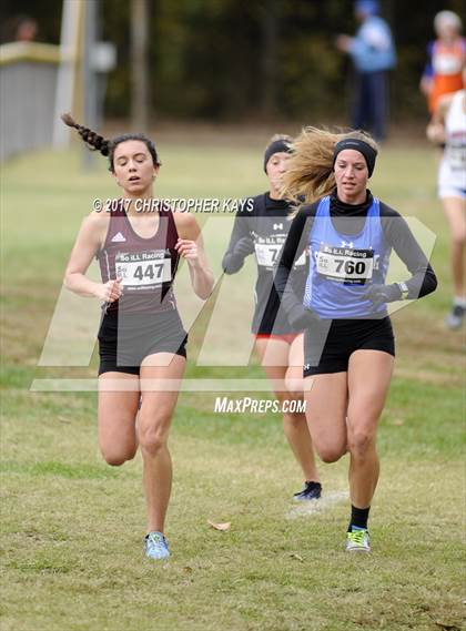 Thumbnail 3 in IHSA 1A Girls Cross Country Sectional (Benton) photogallery.