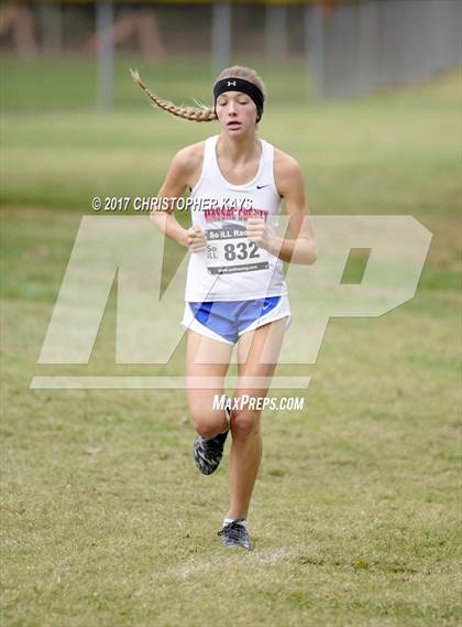 Thumbnail 3 in IHSA 1A Girls Cross Country Sectional (Benton) photogallery.