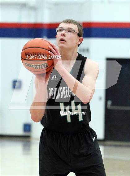 Thumbnail 3 in Longmont Christian vs. Arickaree/Woodlin (CHSAA 1A Regional Playoff) photogallery.