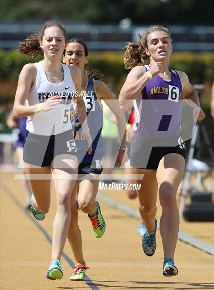 Thumbnail 1 in CIF NCS Masters Track and Field (Girls 800 Meter) photogallery.