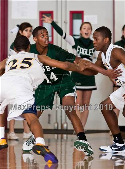 Thumbnail 2 in Fort Bend Baptist vs. Westbury Christian (TAPPS District 4-4A Basketball Tournament) photogallery.