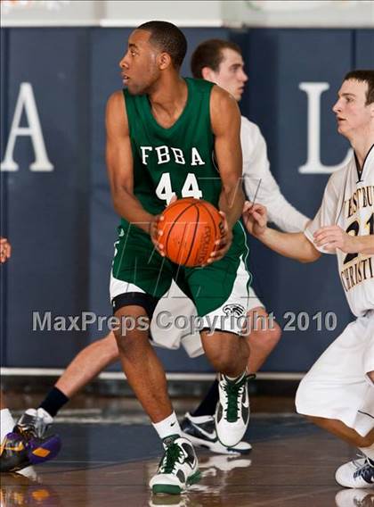 Thumbnail 3 in Fort Bend Baptist vs. Westbury Christian (TAPPS District 4-4A Basketball Tournament) photogallery.