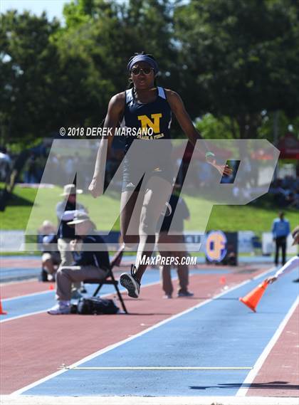Thumbnail 2 in CIF State Track and Field Championships (Girls Long Jump Qualifying) photogallery.