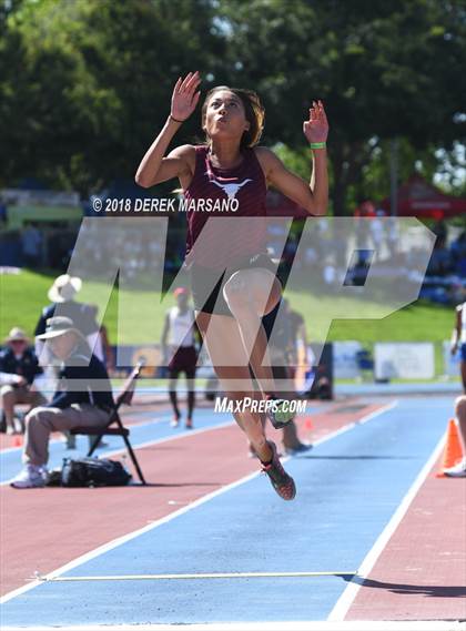 Thumbnail 1 in CIF State Track and Field Championships (Girls Long Jump Qualifying) photogallery.