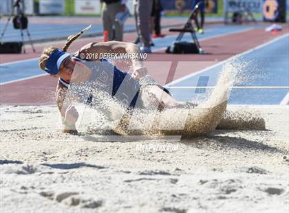 Thumbnail 2 in CIF State Track and Field Championships (Girls Long Jump Qualifying) photogallery.