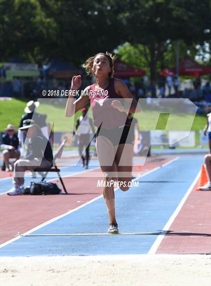 Thumbnail 3 in CIF State Track and Field Championships (Girls Long Jump Qualifying) photogallery.