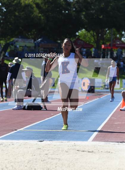 Thumbnail 3 in CIF State Track and Field Championships (Girls Long Jump Qualifying) photogallery.