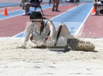 Thumbnail 2 in CIF State Track and Field Championships (Girls Long Jump Qualifying) photogallery.