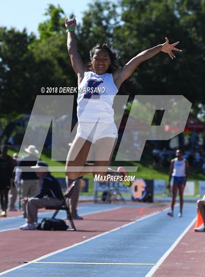 Thumbnail 3 in CIF State Track and Field Championships (Girls Long Jump Qualifying) photogallery.