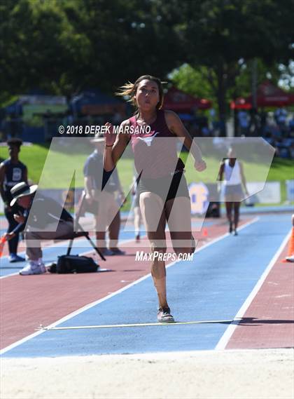 Thumbnail 3 in CIF State Track and Field Championships (Girls Long Jump Qualifying) photogallery.