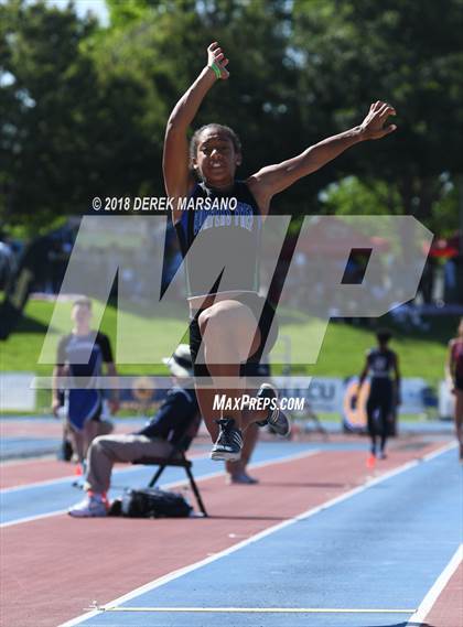 Thumbnail 1 in CIF State Track and Field Championships (Girls Long Jump Qualifying) photogallery.
