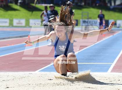 Thumbnail 2 in CIF State Track and Field Championships (Girls Long Jump Qualifying) photogallery.