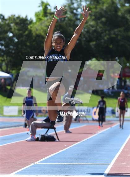 Thumbnail 2 in CIF State Track and Field Championships (Girls Long Jump Qualifying) photogallery.