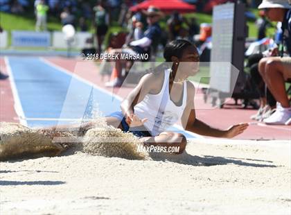 Thumbnail 2 in CIF State Track and Field Championships (Girls Long Jump Qualifying) photogallery.