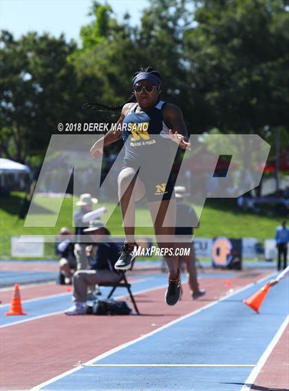 Thumbnail 3 in CIF State Track and Field Championships (Girls Long Jump Qualifying) photogallery.