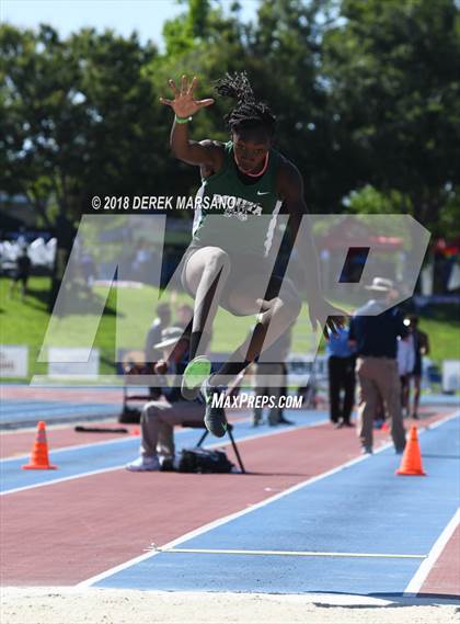 Thumbnail 3 in CIF State Track and Field Championships (Girls Long Jump Qualifying) photogallery.