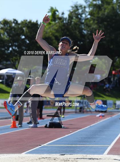 Thumbnail 2 in CIF State Track and Field Championships (Girls Long Jump Qualifying) photogallery.