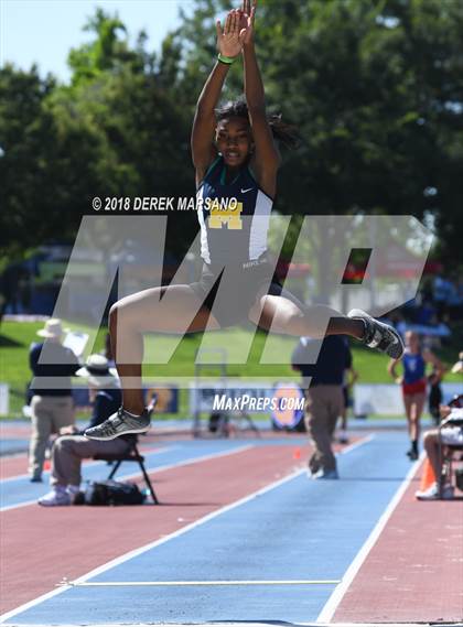 Thumbnail 3 in CIF State Track and Field Championships (Girls Long Jump Qualifying) photogallery.