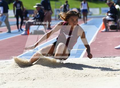 Thumbnail 2 in CIF State Track and Field Championships (Girls Long Jump Qualifying) photogallery.