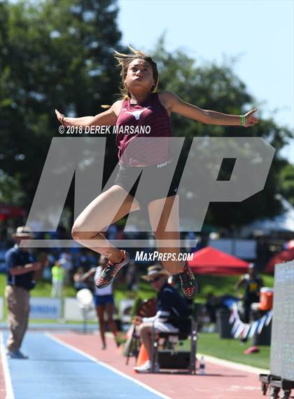 Thumbnail 1 in CIF State Track and Field Championships (Girls Long Jump Qualifying) photogallery.