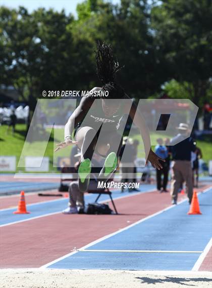 Thumbnail 1 in CIF State Track and Field Championships (Girls Long Jump Qualifying) photogallery.