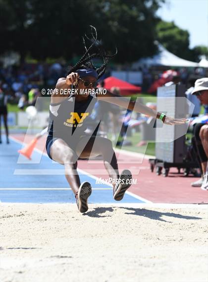 Thumbnail 3 in CIF State Track and Field Championships (Girls Long Jump Qualifying) photogallery.