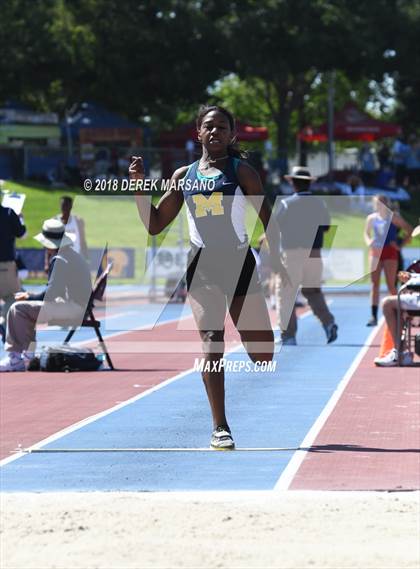 Thumbnail 3 in CIF State Track and Field Championships (Girls Long Jump Qualifying) photogallery.