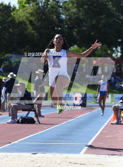 Thumbnail 1 in CIF State Track and Field Championships (Girls Long Jump Qualifying) photogallery.