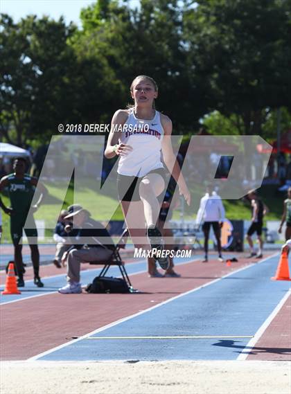 Thumbnail 2 in CIF State Track and Field Championships (Girls Long Jump Qualifying) photogallery.