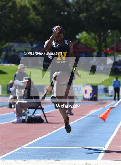 Thumbnail 1 in CIF State Track and Field Championships (Girls Long Jump Qualifying) photogallery.