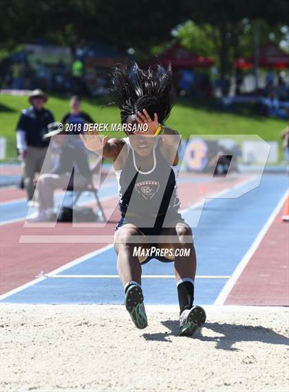 Thumbnail 1 in CIF State Track and Field Championships (Girls Long Jump Qualifying) photogallery.