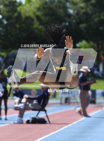 Thumbnail 3 in CIF State Track and Field Championships (Girls Long Jump Qualifying) photogallery.