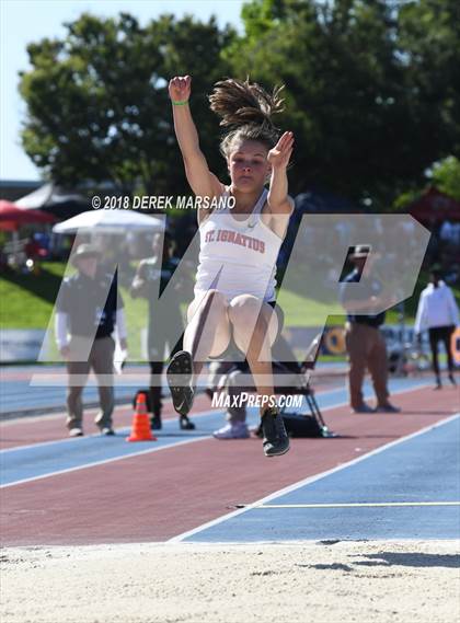 Thumbnail 2 in CIF State Track and Field Championships (Girls Long Jump Qualifying) photogallery.