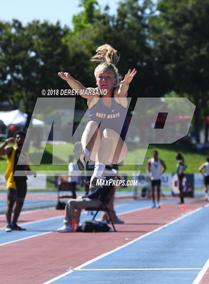 Thumbnail 2 in CIF State Track and Field Championships (Girls Long Jump Qualifying) photogallery.