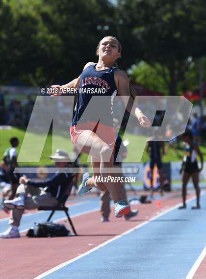 Thumbnail 2 in CIF State Track and Field Championships (Girls Long Jump Qualifying) photogallery.