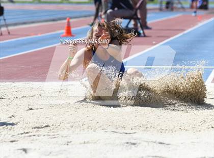 Thumbnail 3 in CIF State Track and Field Championships (Girls Long Jump Qualifying) photogallery.