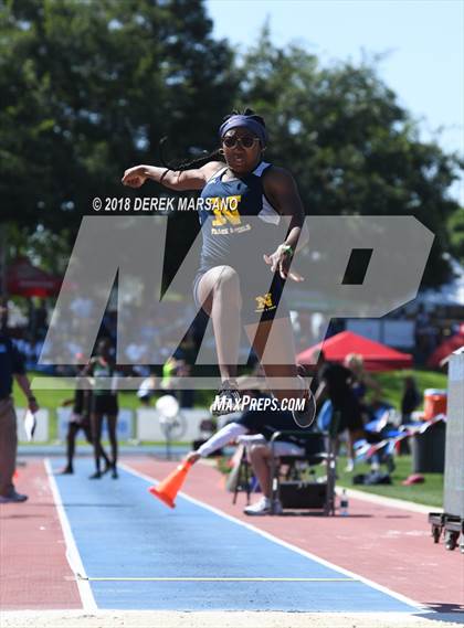 Thumbnail 1 in CIF State Track and Field Championships (Girls Long Jump Qualifying) photogallery.