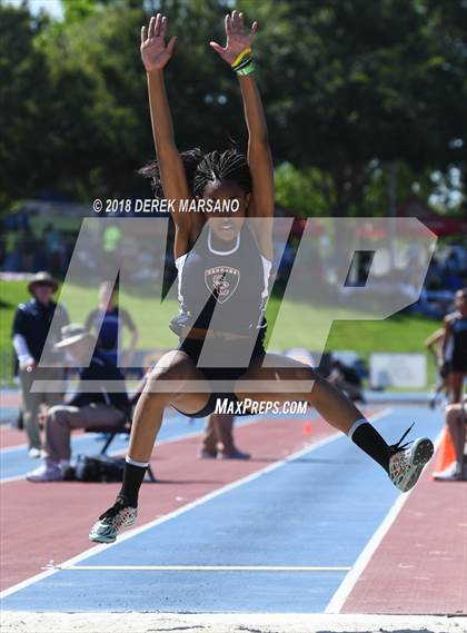 Thumbnail 3 in CIF State Track and Field Championships (Girls Long Jump Qualifying) photogallery.