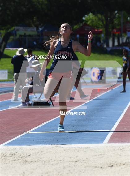 Thumbnail 2 in CIF State Track and Field Championships (Girls Long Jump Qualifying) photogallery.