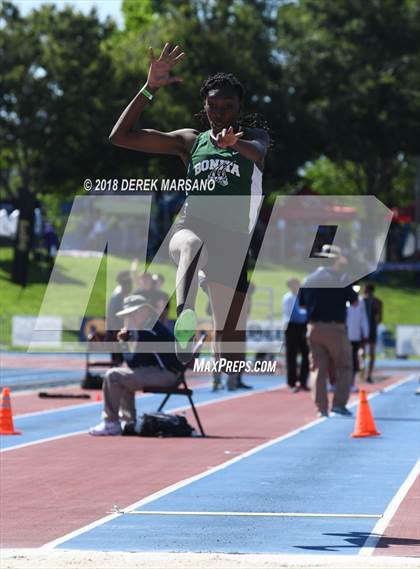 Thumbnail 2 in CIF State Track and Field Championships (Girls Long Jump Qualifying) photogallery.