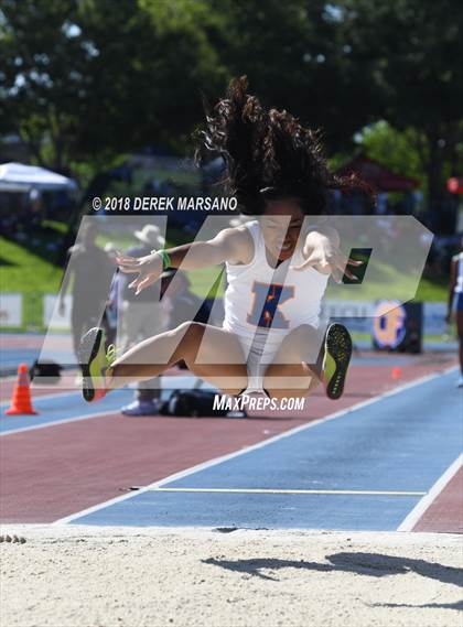 Thumbnail 2 in CIF State Track and Field Championships (Girls Long Jump Qualifying) photogallery.