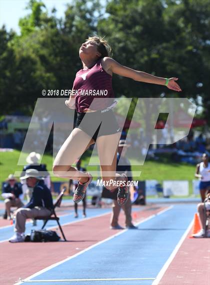 Thumbnail 3 in CIF State Track and Field Championships (Girls Long Jump Qualifying) photogallery.