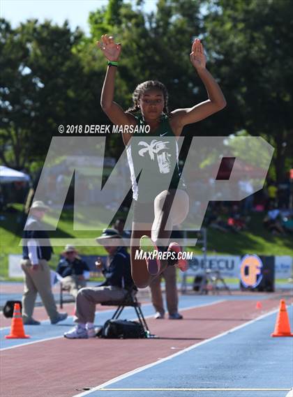 Thumbnail 3 in CIF State Track and Field Championships (Girls Long Jump Qualifying) photogallery.