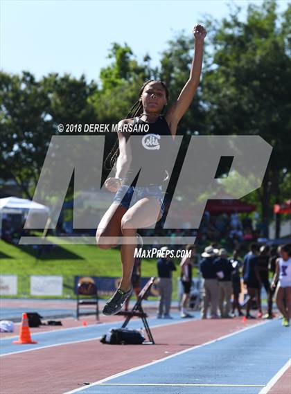 Thumbnail 1 in CIF State Track and Field Championships (Girls Long Jump Qualifying) photogallery.