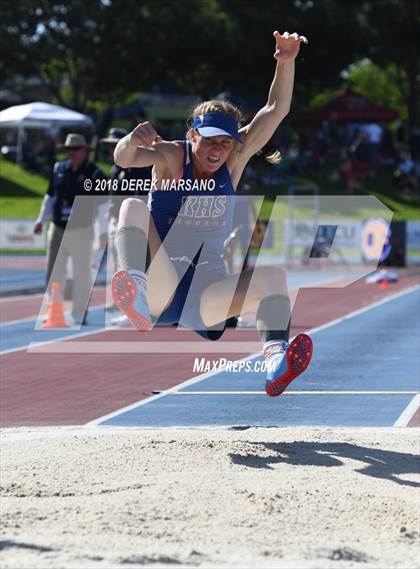 Thumbnail 3 in CIF State Track and Field Championships (Girls Long Jump Qualifying) photogallery.